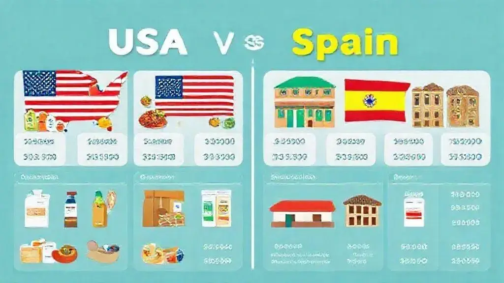 Comparativa de precios: EE.UU. vs. España