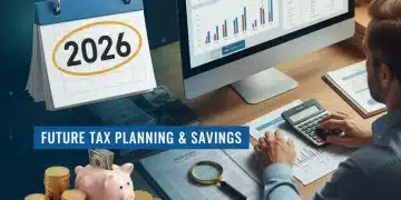 Financial planning for 2026 tax law changes, with calendar, money, and calculator
