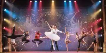Diverse dancers on stage showcasing the rich American dance evolution