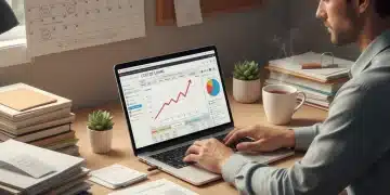 Person analyzing budget on laptop, planning for 2026 inflation