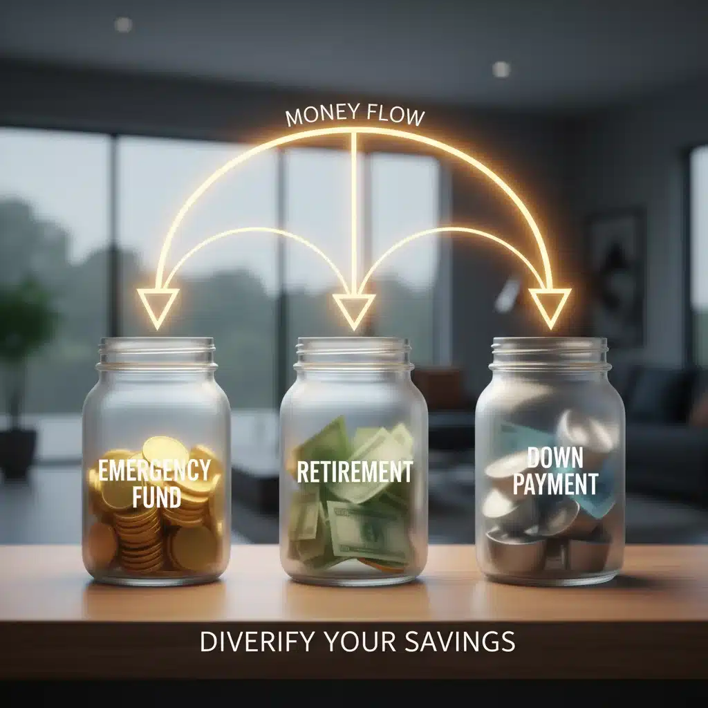 Diversified savings accounts for various financial goals
