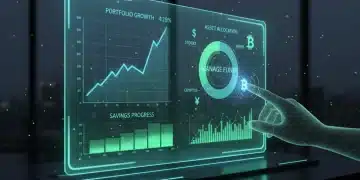 Personal Finance Software Comparison 2026: Which Tool Saves You the Most Money? Futuristic digital dashboard showing financial data and growth
