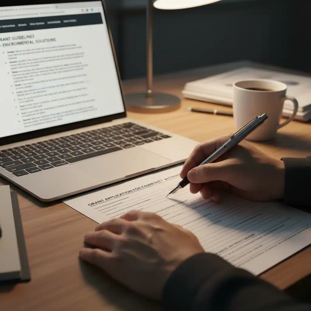 Hands meticulously filling out a grant application form, emphasizing the detailed process of securing cultural funding.