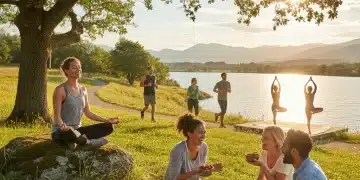 Boost Your Mood Naturally: 8 Lifestyle Habits Proven to Work in 2026 Group of happy people practicing natural mood-boosting activities outdoors