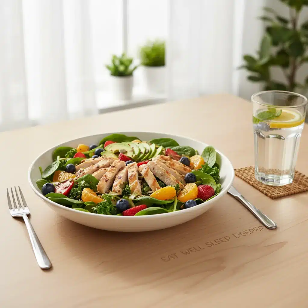 Healthy meal promoting better sleep and overall well-being