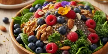 Colorful superfood bowl for January energy