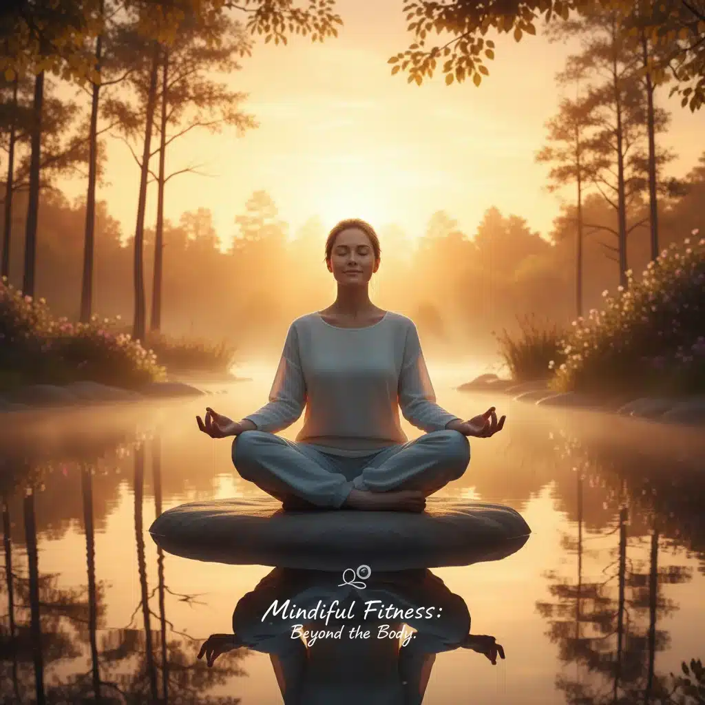 Person meditating in a tranquil park, focusing on mental well-being and stress reduction for fitness success