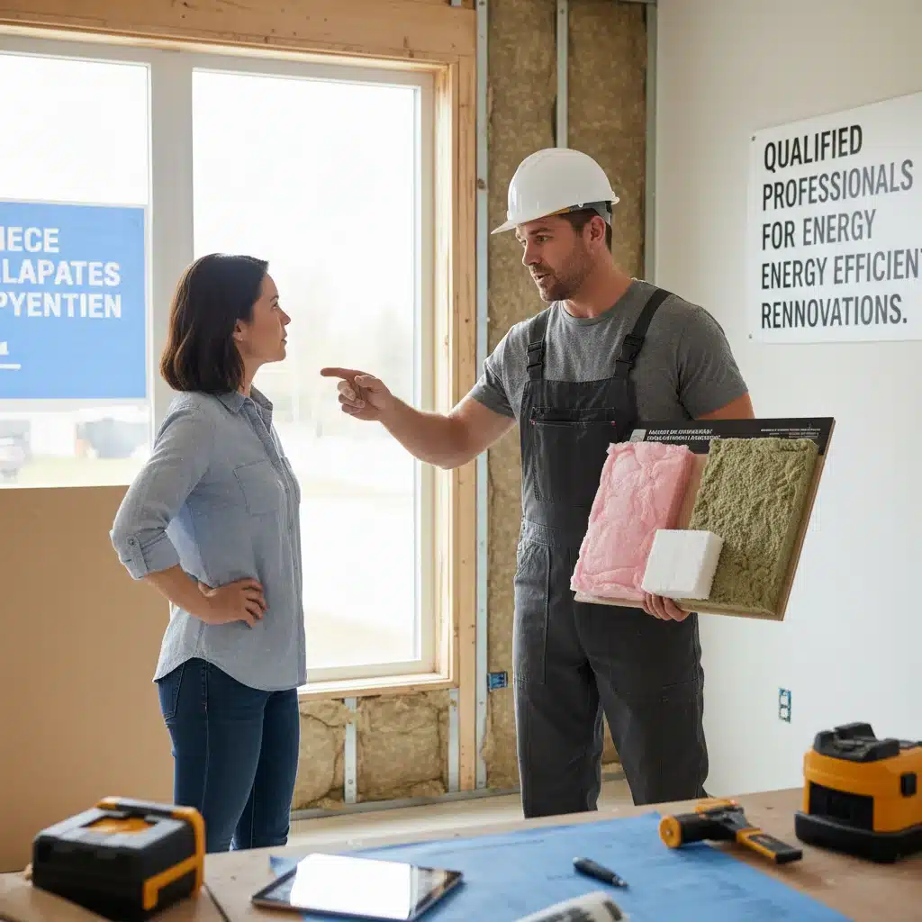 Artisan RGE expliquant les travaux d'isolation à un propriétaire, critère clé pour MaPrimeRénov' 2026