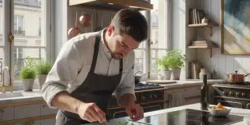 Gastronomie Française 2026 : Chefs, Tradition et Innovation Chef français préparant un plat innovant dans une cuisine moderne