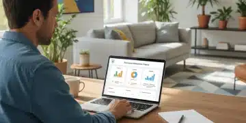 Personne comparant des offres d'assurance habitation sur un ordinateur portable en France.
