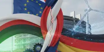 Drapeaux français et allemand entrelacés symbolisant la coopération et les défis en 2026