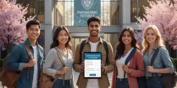 Aides Logement Étudiant 2026 : Guide Complet pour 1,5 Million d'Étudiants Groupe d'étudiants souriants devant une université, symbolisant l'accès aux aides au logement étudiant et la réussite académique.
