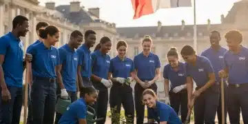 Jeunes engagés dans le SNU, symbole de l'avenir du Service National Universel en France.