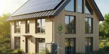 Rénovation Énergétique: Jusqu'à 15 000€ pour 2 Millions de Ménages en 2026 Maison moderne rénovée avec panneaux solaires, symbolisant l'efficacité énergétique et la durabilité.