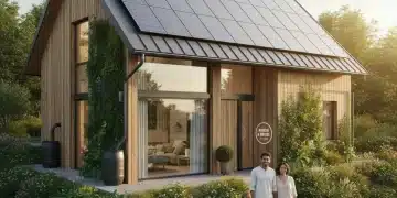 Maison moderne rénovée avec panneaux solaires, symbolisant l'efficacité énergétique et MaPrimeRénov' 2026