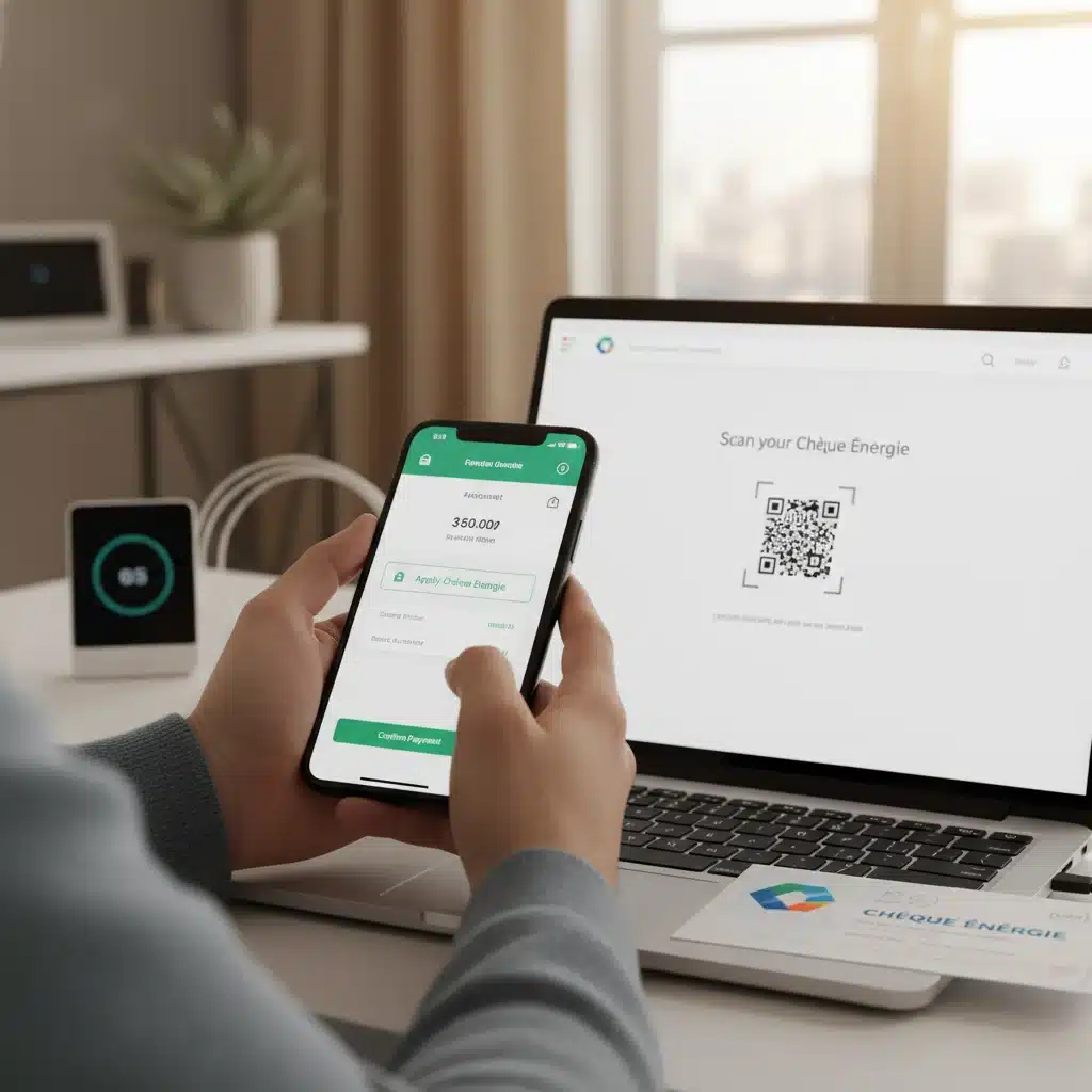 Paiement de facture d'énergie en ligne avec le chèque énergie