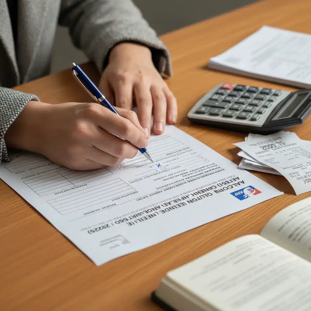 Mains remplissant des formulaires administratifs pour le calcul de l'AEEH 2026.