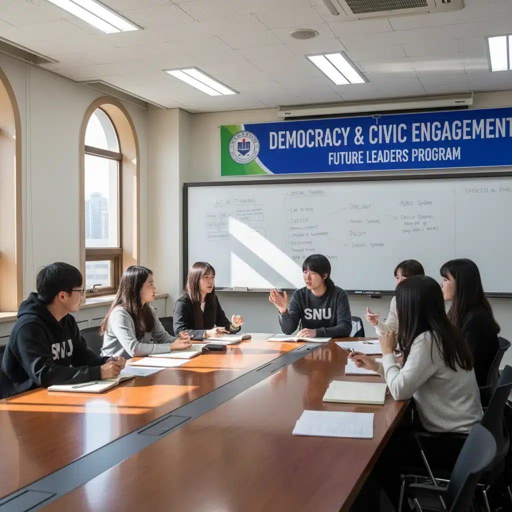 Jeunes du SNU en discussion, représentant l'éducation civique et le débat au sein du programme.