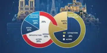 Graphique illustrant les allocations du Budget Fédéral 2026 avec des icônes représentant la santé, l'éducation et l'environnement.