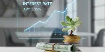 Pièces de monnaie et graphiques de croissance financière symbolisant l'épargne à haut rendement.