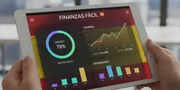 Interfaz de aplicación de gestión financiera personal en España, mostrando gráficos de ahorro y gastos.