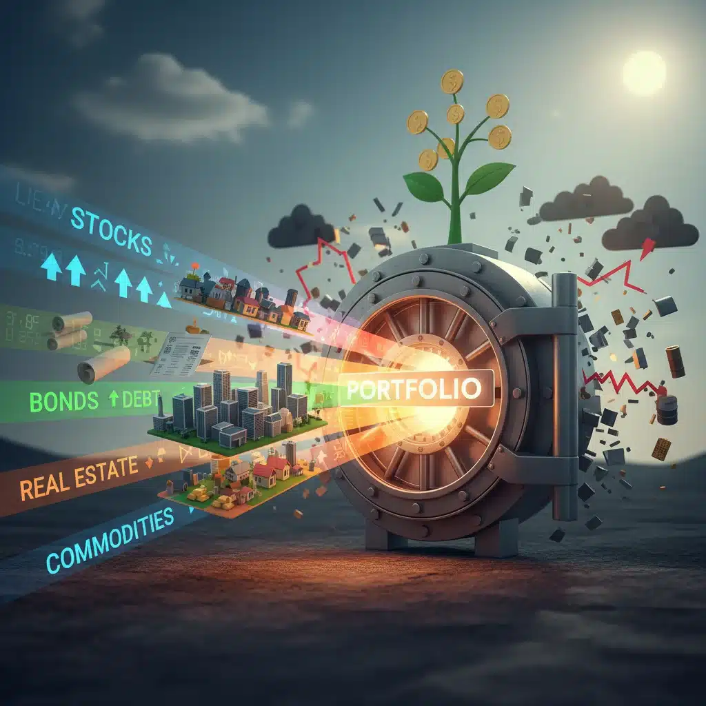 Graphique illustrant la diversification des investissements pour contrer l'inflation et protéger le patrimoine.