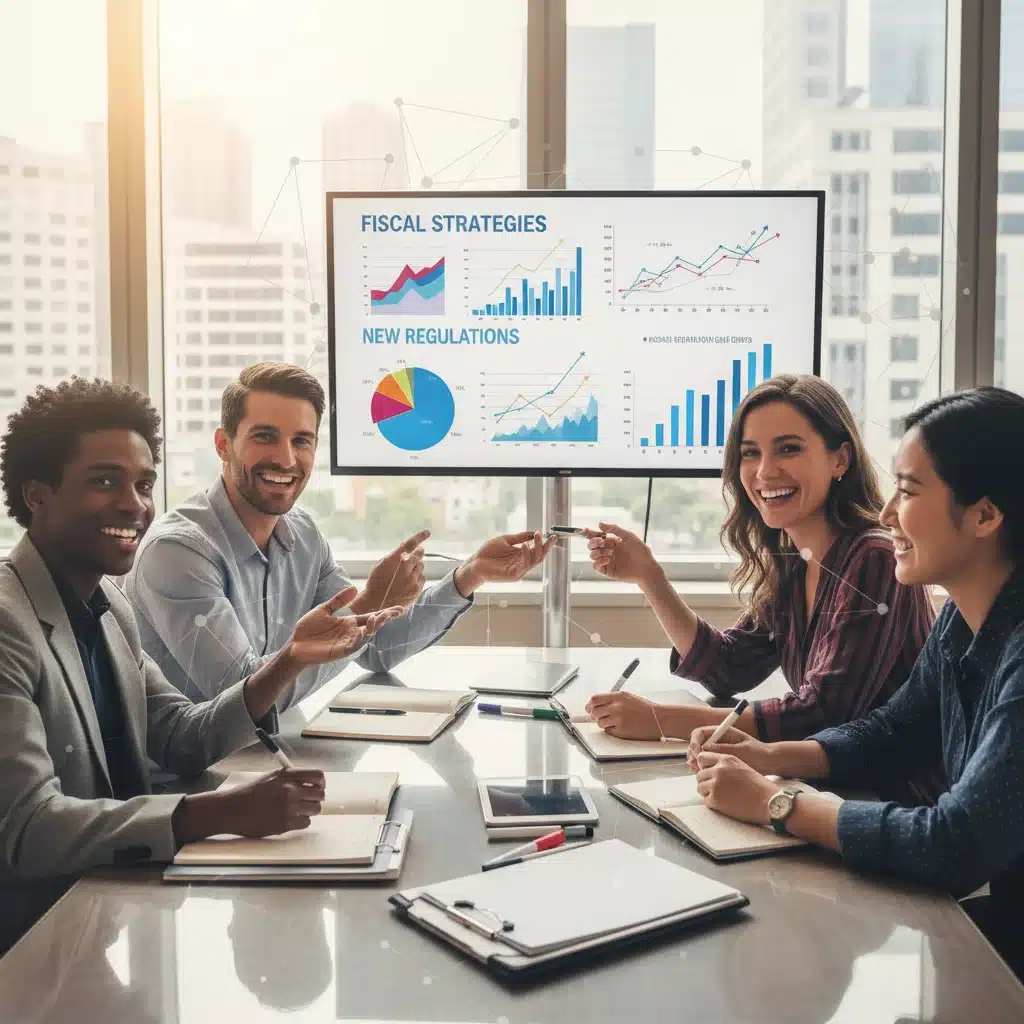 Emprendedores colaborando y discutiendo estrategias para aprovechar beneficios fiscales 2026.