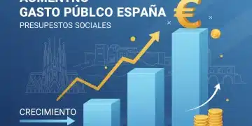Gasto Público España 2026: Impacto Económico y Presupuestos Sociales Gráfico que ilustra el aumento del gasto público en España para 2026 y su impacto en la economía.