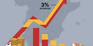 Gráfico de inflación en España 2026 con un 3% y efecto en el poder adquisitivo.