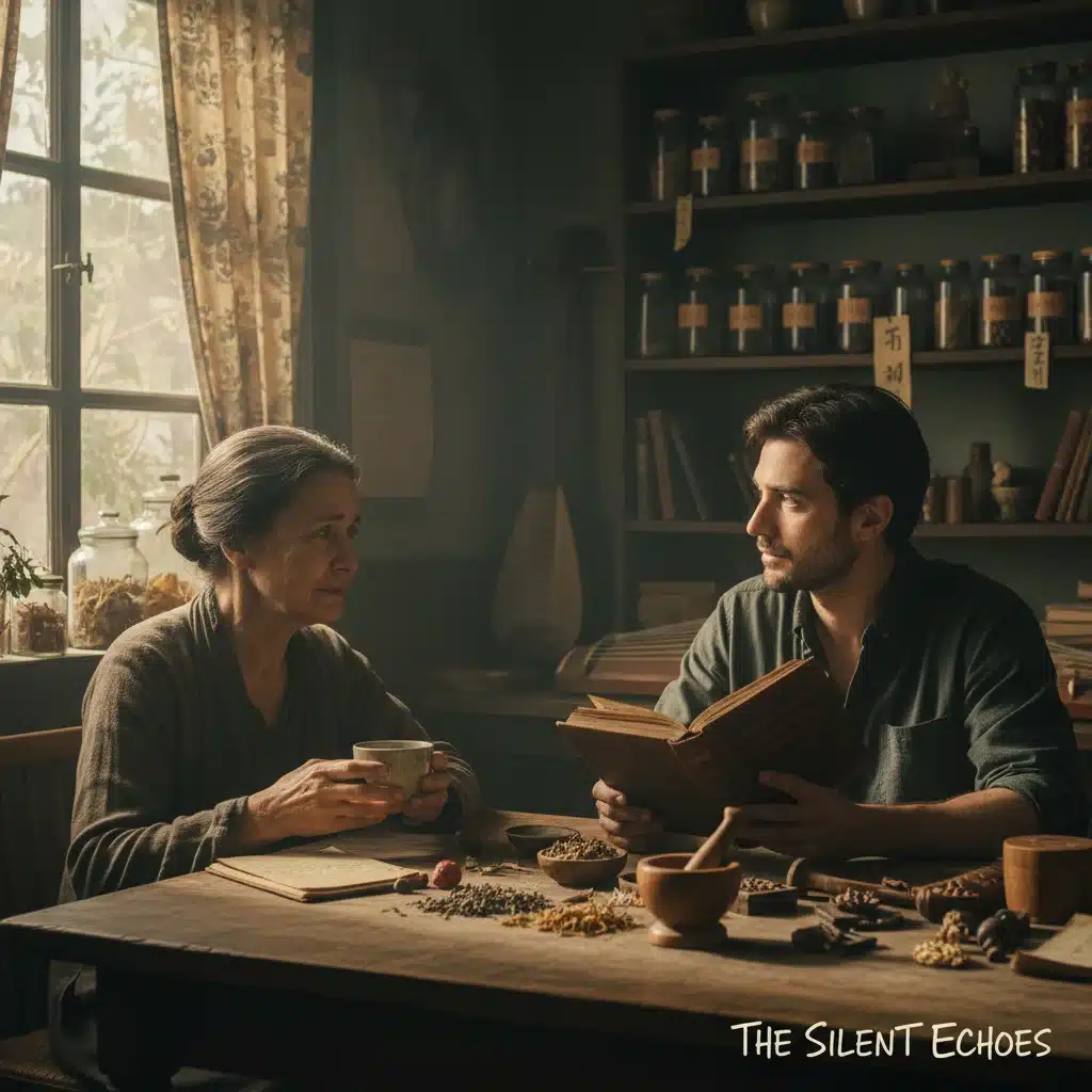 Scène intime d'un film indépendant entre deux personnages dans un décor riche en détails.