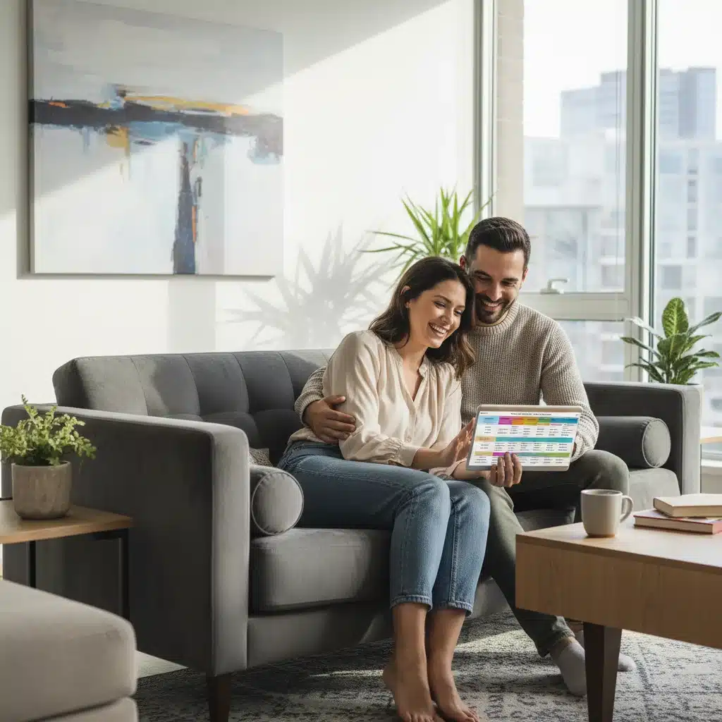 Couple reviewing financial plans for marriage and future