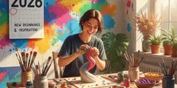 Person engaged in a vibrant creative hobby for 2026