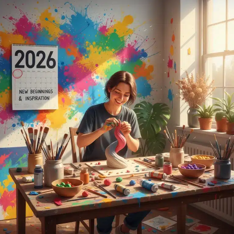 Person engaged in a vibrant creative hobby for 2026
