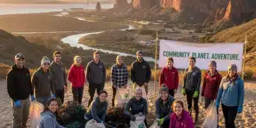 Ethical Travel USA 2026: A Comprehensive Guide to Sustainable Tourism Group of diverse travelers engaging in ethical tourism activities in a scenic US landscape