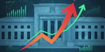 Federal Reserve Outlook Q4 2026: Impact of a 0.25% Rate Hike Federal Reserve building with upward arrow symbolizing interest rate hike and financial charts