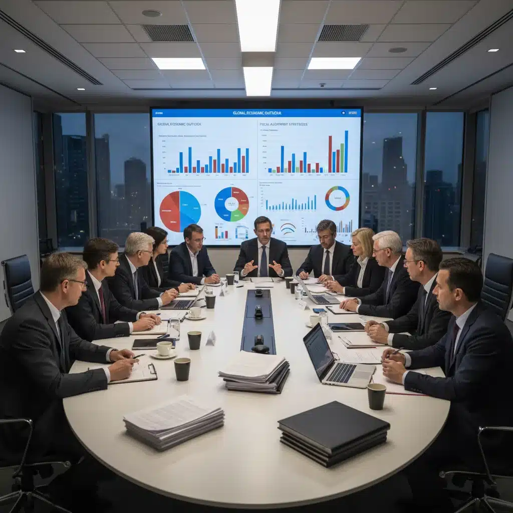 Policymakers and economists discussing fiscal strategies for national debt management.