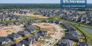 Housing Market 2026: Navigating the 6% National Home Price Increase Suburban housing development with a 6% home price increase graph overlay