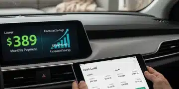 Dashboard showing reduced car loan payments after refinancing