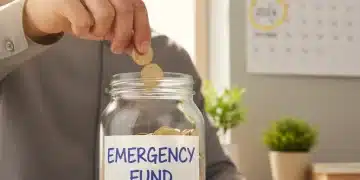 Master the 3-Month Rule: Build a $10,000 Emergency Fund by Mid-2026 Person saving money in a jar for emergency fund by mid-2026