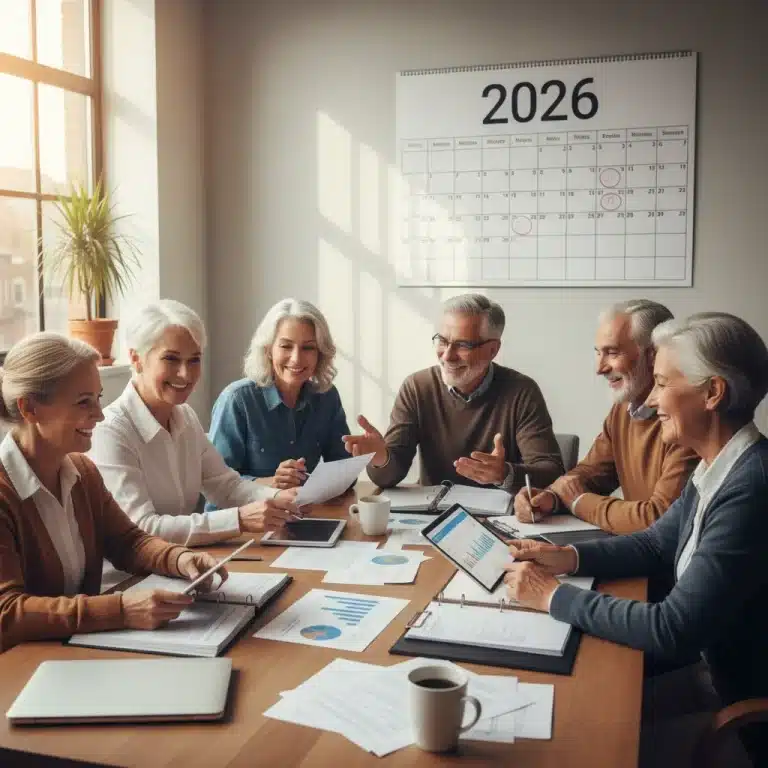 Seniors planning retirement finances for 2026 Social Security benefits