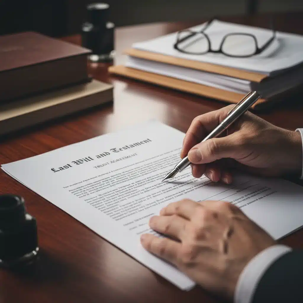 Hands signing a legal document, emphasizing the importance of formal estate planning