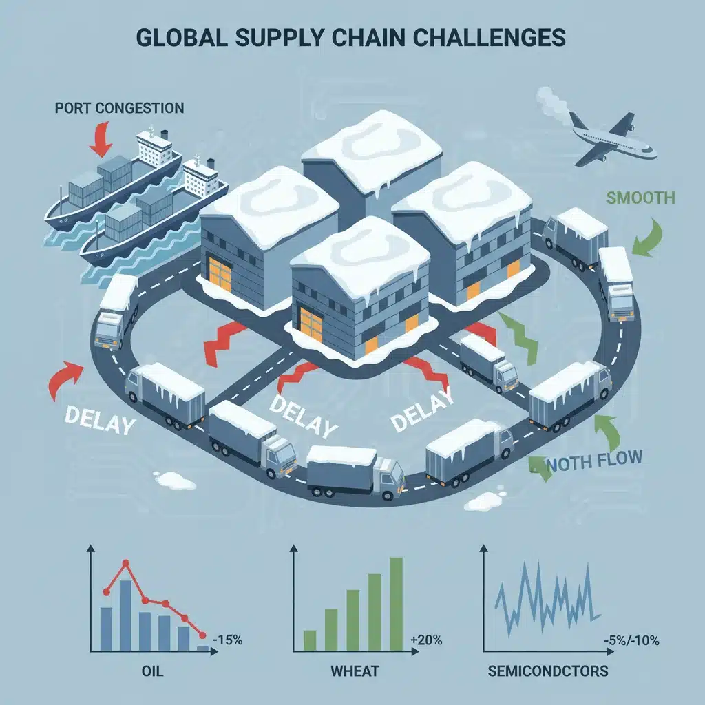 Supply chain disruptions due to winter weather